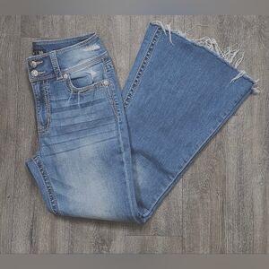 Miss Me Distressed Light Blue Flare Jeans